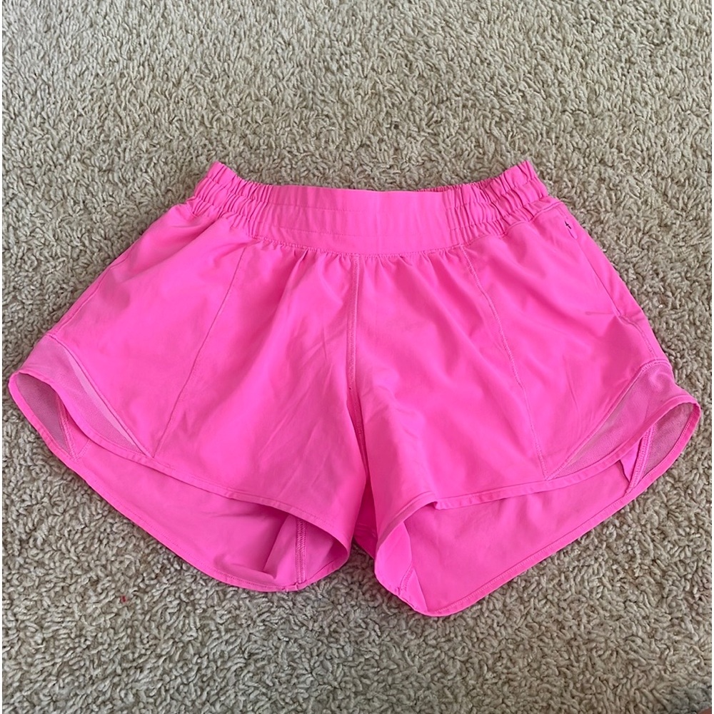 Lululemon Sonic pink Hotty Hot Low-Rise shorts